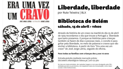 Capa do livro ilustrada com soldados e cravos.