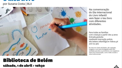 Mão de criança a escrever.