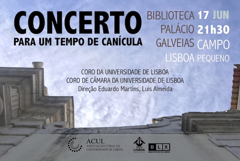 Concerto coral na Biblioteca Palácio Galveias.