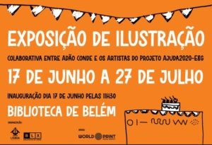 Exposição de ilustração na Biblioteca de Belém.