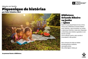 Histórias para crianças com lanche no final, na Biblioteca Orlando Ribeiro.