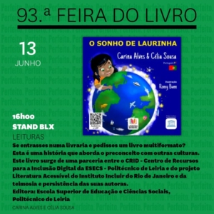 Leitura do livro "O sonho de Laurinha" de Carina Alves e Célia Sousa, no Stand BLX da Feira do Livro de Lisboa.