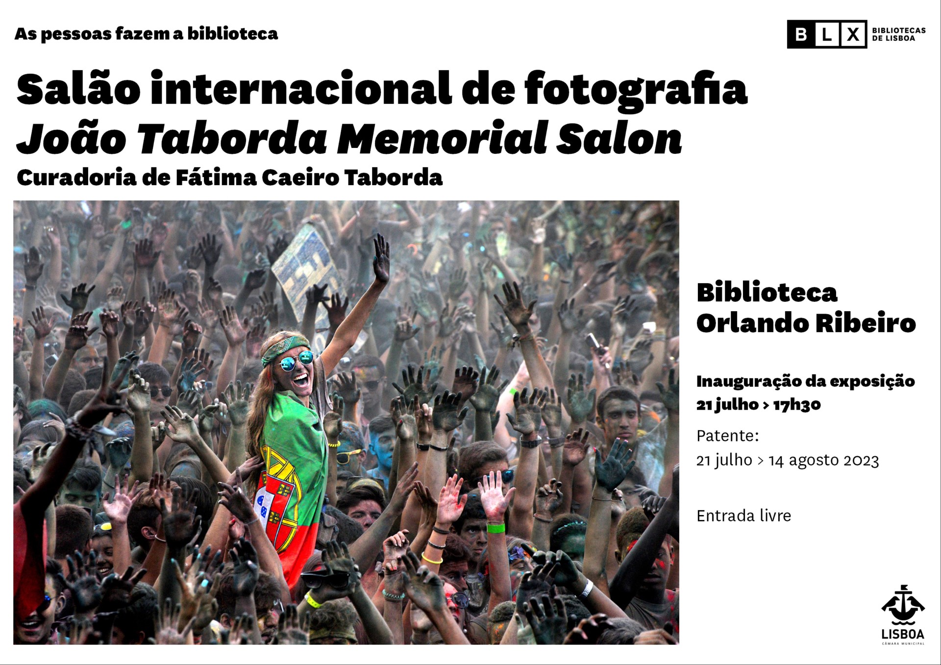 Exposição de fotografia de homenagem ao fotógrafo João Taborda, por Fátima Caeiro Taborda.