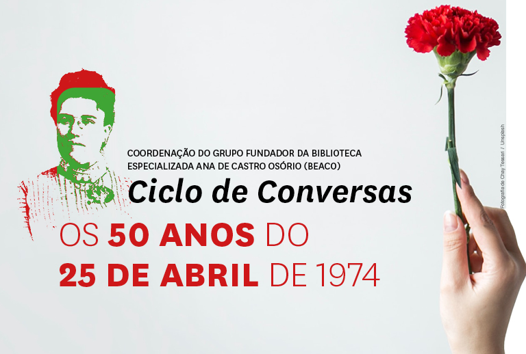 Imagem com o retrato de Ana de Castro Osório e o texto com a divulgação do evento.