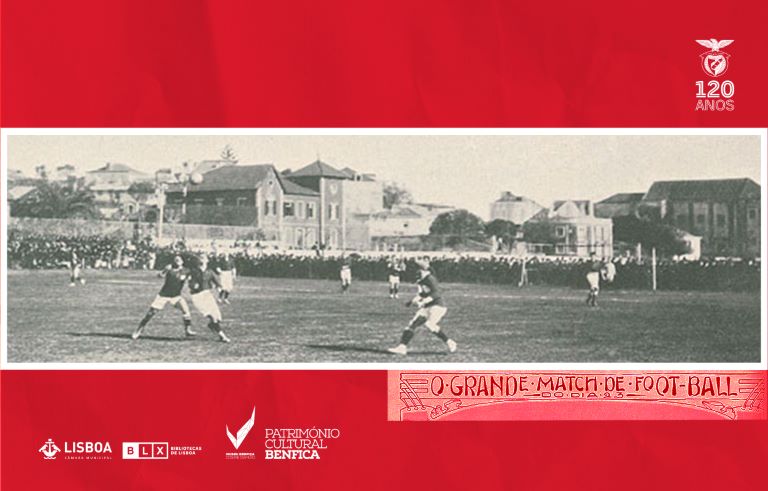 Imagem ilustrativa do evento, com uma fotografia a preto e branco de um jogo de futebol.