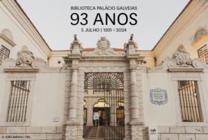 Imagem com fotografia da fachada principal da Biblioteca Palácio Galveias.