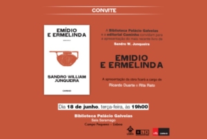 Imagem ilustrativa do evento com a capa do livro.