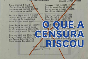 Imagem com um texto censurado.