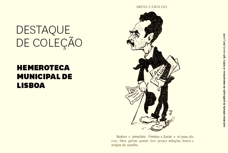 Imagem com a caricatura de Brito Camacho, publicada no periódico 'A Sátira' de 1911.