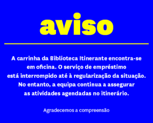 Imagem com o texto do aviso.