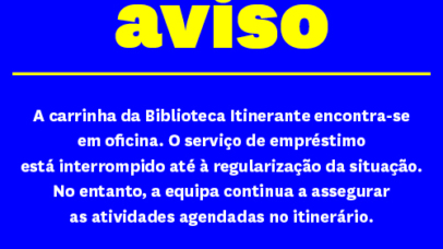 Imagem com o texto do aviso.