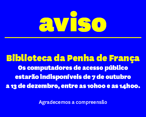 Imagem com texto de aviso