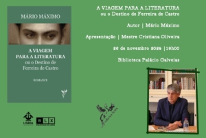 Imagem com a capa do livro e o retrato do autor.