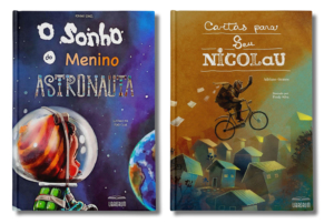 Imagem com as capas de dois livros do autor.