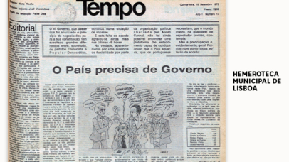 Imagem com uma das páginas do jornal Tempo.