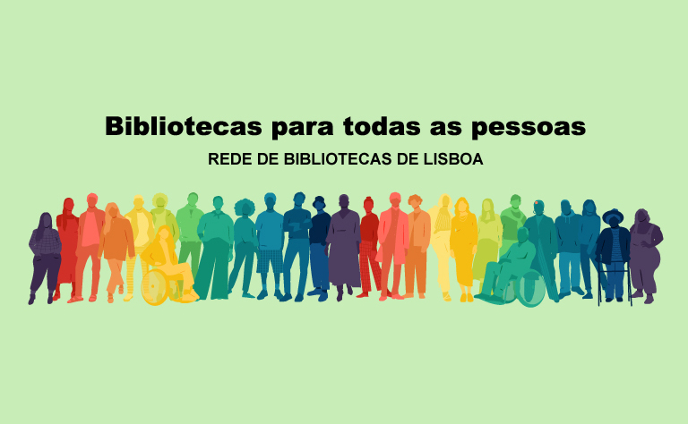 Imagem com várias silhuetas coloridas de várias pessoas.
