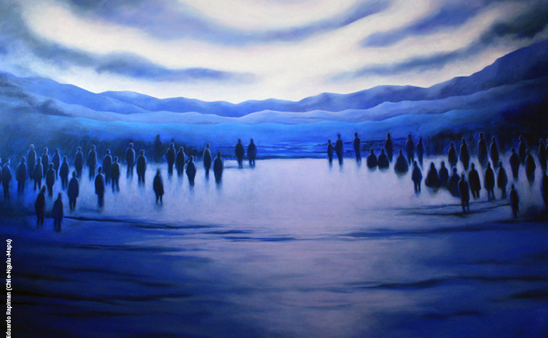 Imagem de uma pintura de Eduardo Rapiman.