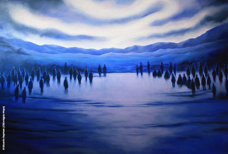 Imagem de uma pintura de Eduardo Rapiman.