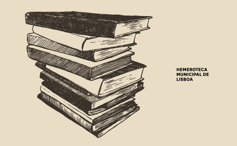 Imagem com ula ilustração de uma pilha de livros.