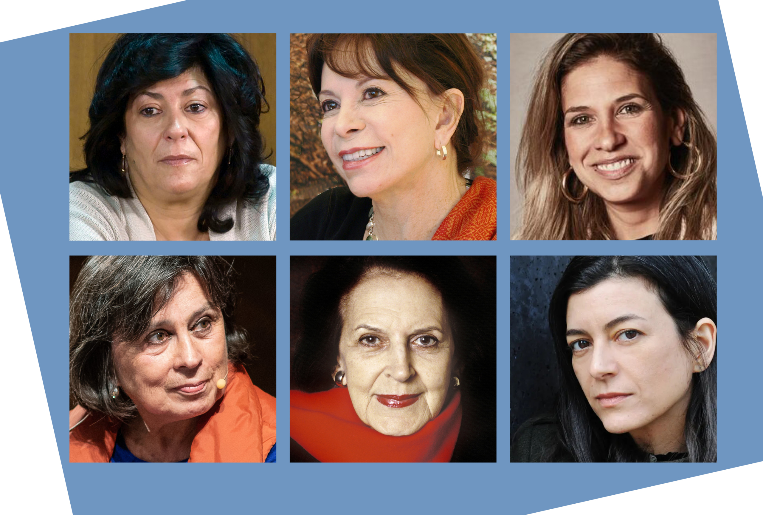 Imagem com retratos de algumas das autores.
