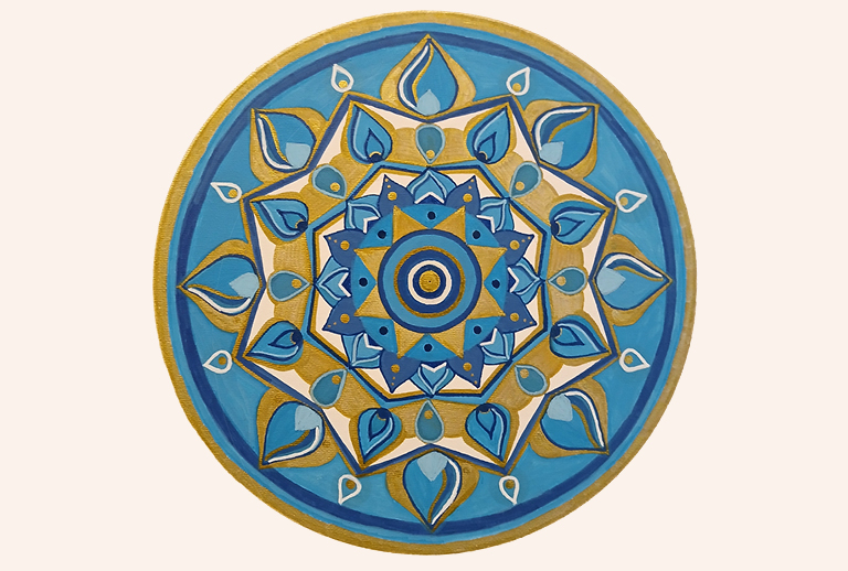 Imagem com o desenho de uma mandala.
