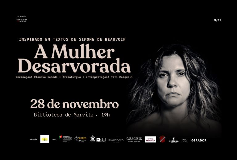 Imagem com o retrato da atriz.