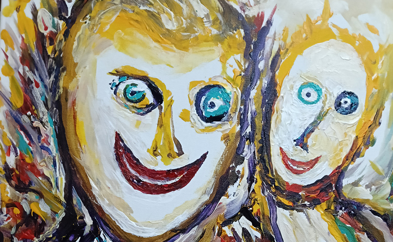 Imagem com uma das obras do artista.