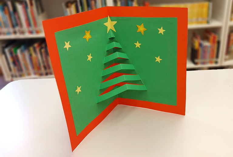 Imagem com um dos postais pop-up.