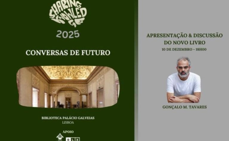 Imagem com o retrato do escritor.