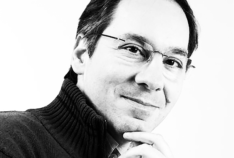 Imagem com o retrato do escritor.