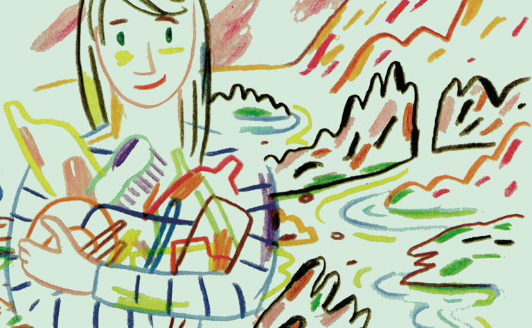 Imagem com ilustração de Bernardo P. Carvalho.