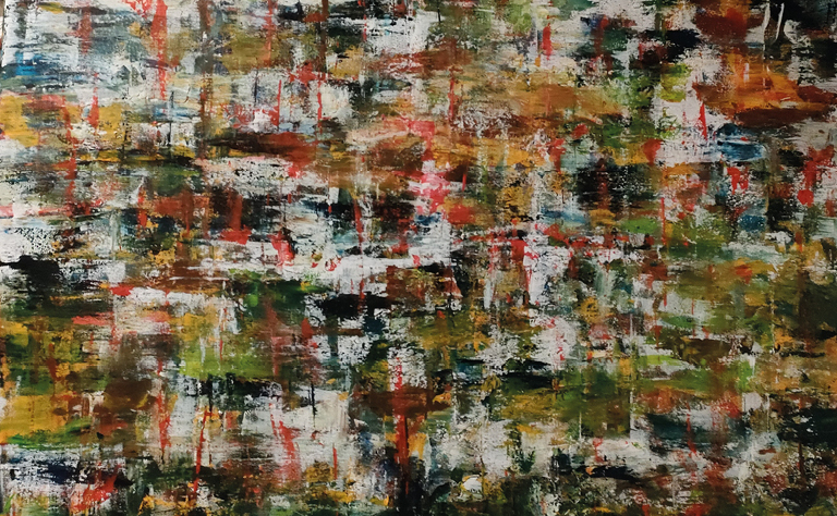 Imagem com um pormenor de uma das obras do artista.