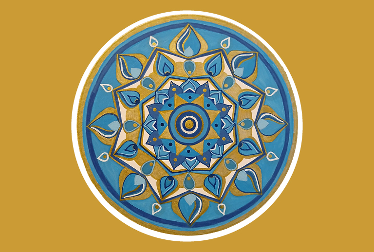 Imagem com o desenho de uma mandala.