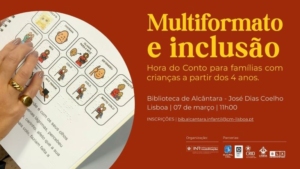 Imagem com texto em braille ilustrado.