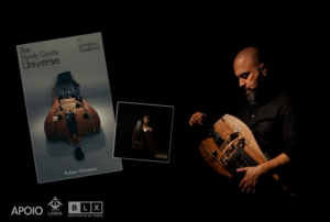 Imagem com a capa do livro e o retrato do artista.