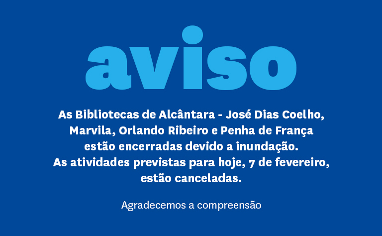 Imagem com o texto do aviso.