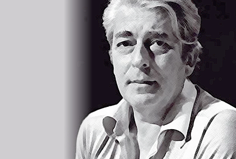 Imagem com o retrato do autor.