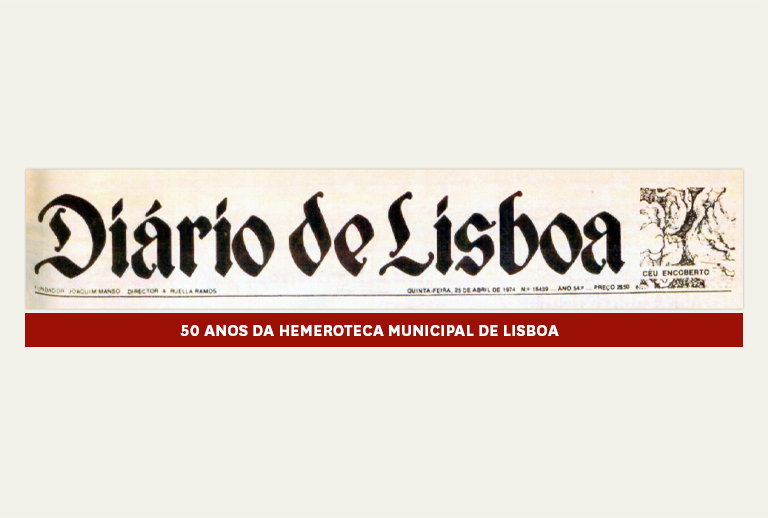 Imagem com o cabeçalho do jornal Diário de Lisboa.