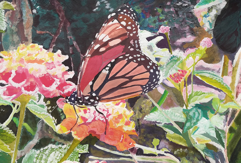 Imagem com um pormenor de pintura.