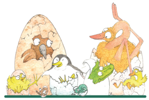 Imagem com uma ilustração infantil.