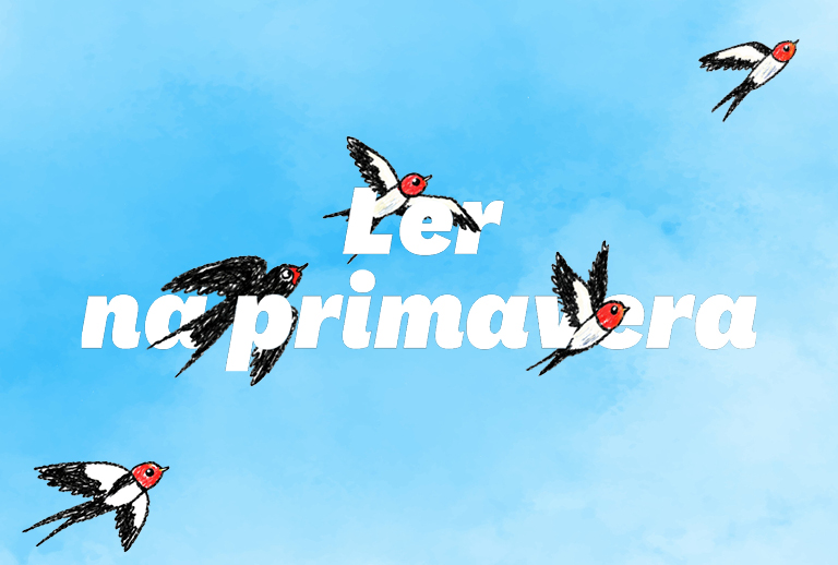 Imagem de uma ilustração com andorinhas.