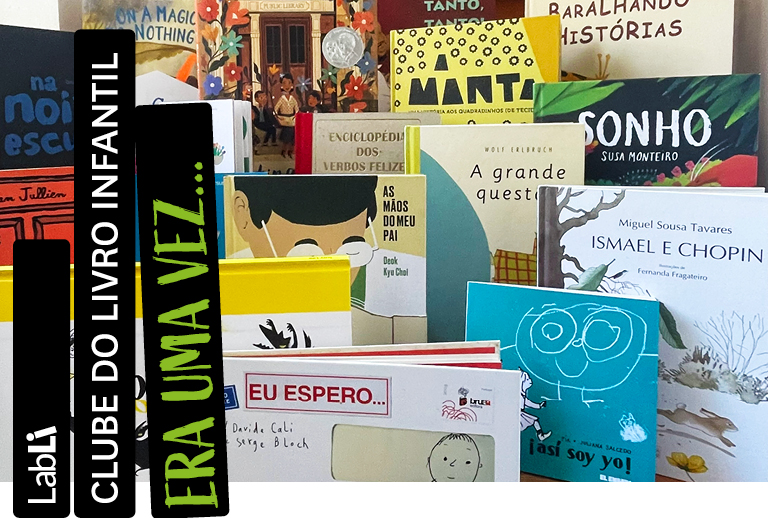 Imagem com diversas capas de livros para a infância.