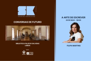 Imagem com o retrato da conferencista.