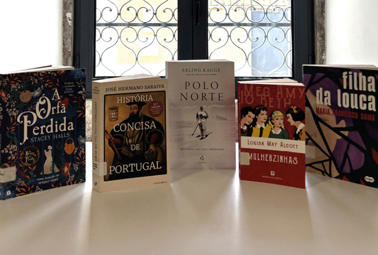 Imagem com capas de livros.