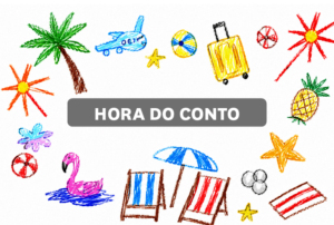 Imagem com desenhos alusivos ao Verão.